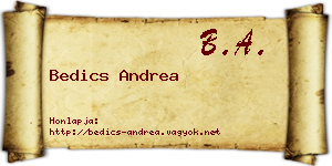 Bedics Andrea névjegykártya